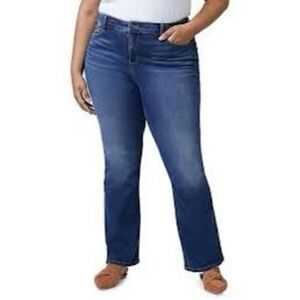 Slink Curvy faded dark wash size 24 Nordstroms straight leg jeans